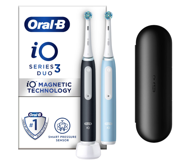 Set 2x Oral-B iO3 negru/albastru